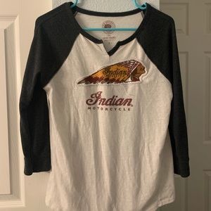VINTAGE Indian motorcycle long sleeve shirt